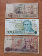 6 Billets. 10000,500,50,10,10,10 Cruzados - Brazil