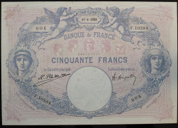 France - 50 Francs - 17-4-1924 - PICK 64g / F14.37 - TTB - 50 F 1889-1927 ''Bleu Et Rose''