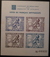 GUERRA CIVIL.GENERALITAT DE CATALUNYA.FOYER DU FRANÇAIS ANTIFASCISTE.MUTILÉS DE GUERRE.HOJA SIN DENTAR.EDIFIL 3281.RR. - Spanish Civil War Labels