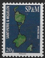 2022 Saint Pierre Et Miquelon  N° 1282  Nf** MNH . Carte. - Unused Stamps
