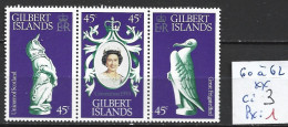 ÎLES GILBERT 60 à 62 ** Côte 3 € - Gilbert- En Ellice-eilanden (...-1979)