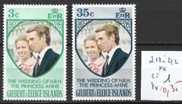 ÎLES GILBERT & ELLICE 211-12 ** Côte 1 € - Islas Gilbert Y Ellice (...-1979)