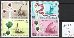 ÎLES GILBERT & ELLICE 217 à 20 ** Côte 4 € - Gilbert- Und Ellice-Inseln (...-1979)