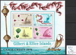 ÎLES GILBERT & ELLICE BF 1 ** Côte 10 € - Gilbert- Und Ellice-Inseln (...-1979)