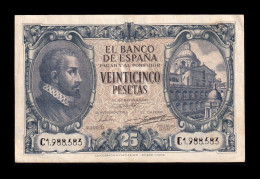 España Spain 25 Pesetas Juan De Herrera 1940 Pick 116 Serie C Mbc/+ Vf/+ - 25 Pesetas