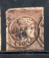 GREECE GRECIA HELLAS 1876 HERMES MERCURY MERCURIO LEPTA 30l USED USATO OBLITERE' - Gebraucht