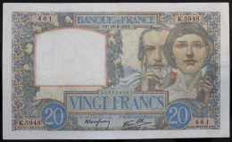 France - 20 Francs - 18-9-1941 - PICK 92b / F12.18 - TTB - 20 F 1939-1942 ''Science Et Travail''