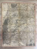 General - Karte Von Württemberg In 4 Blättern ( Je 12 Sectionen). - Topographical Maps