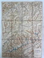 Touristenkarte Der Zillertaler-Alpen. Masstab. 1 : 100.000. - Topographische Kaarten