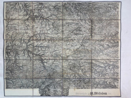 Manöverkarte Der  1890. Unterfranken. - Topographische Karten