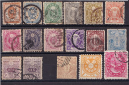 JAPON - Lot 17 Timbres 1868/99 - Oblitérés