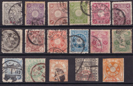 JAPON - Lot 17 Timbres 1868/99 - Oblitérés