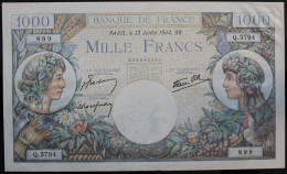 France - 1000 Francs - 13-7-1944 - PICK 96b / F39.11 - SUP+ - 1 000 F 1940-1944 ''Commerce Et Industrie''