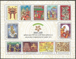India Summit 2018 Asian - India 2018 Miniature Sheet Mint Good Condition BACK SIDE ALSO (pms171) - Unused Stamps