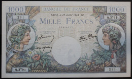 France - 1000 Francs - 13-7-1944 - PICK 96b / F39.11 - SPL - 1 000 F 1940-1944 ''Commerce Et Industrie''