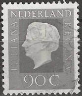 NETHERLANDS 1969 Queen Juliana - 90c. - Grey FU - Used Stamps