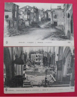 Lot De 2 Cartes Postales. Meurthe Et Moselle 54. Nomeny. église Bombardement Ruines - Nomeny