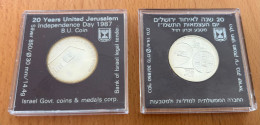 Israel Independence Day 1987 20 Years United Jerusalem, B.U. Coin 1 Shekel, Silber 850, 30mm, 14,4 G. - Israele