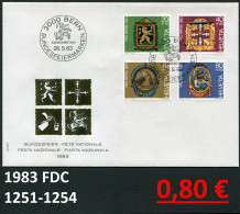 Schweiz 1983 - Suisse 1983 - Switzerland 1983 - Svizzera 1983 - Michel 1251-1254 Auf FDC - FDC