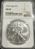 ESTADOS UNIDOS. AÑO 2020. 1 ONZA PLATA LIBERTY. ENCAPSULADA NGC. - Commemorative