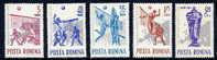 ROMANIA 1963 Volleyball Championships Set  MNH / **.  Michel 2184-88 - Unused Stamps