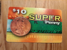 Prepaid Phonecard USA, XLTel, Super Penny - Money, Coin - Other & Unclassified