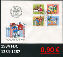 Schweiz 1984 - Suisse 1984 - Switzerland 1984 - Svizzera 1984 - Michel 1284-1287 Auf FDC - FDC