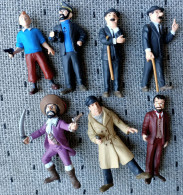 7 Figurines Tintin, Haddock, Dupond, Dupont, Personnages, Bande Dessinée Hergé - PLASTOY - Tim & Struppi