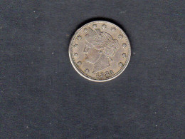 USA - Pièce 5 Cents "Liberty Nickel" Avec "CENTS" 1883 SUP/XF  KM.112 - 1866-83: Shield (Stemma)