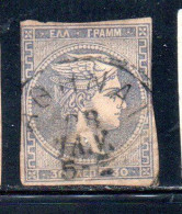 GREECE GRECIA HELLAS 1880 1882 HERMES MERCURY MERCURIO LEPTA 30l USED USATO OBLITERE' - Used Stamps