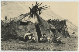 01053*RUSSIA*CHUCKOTKA*WALRUS SKIN SUMMER HOMES OF THE CHUCKCHEE NATIVES*PHOTO 1913*NEWER EDIT. BY BELUGA PUBLIC. ALASKA - Azië