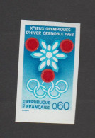 FRANCE - TIMBRE NON DENTELE - JEUX OLYMPIQUES DE GRENOBLE DE 1968 - N° 1520 - COTE 130 € - MNH - 1961-1970