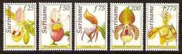 Republiek Suriname Nr 933/937 Postfris/MNH Orchideeen, Orchids, Orchidees, Bloemen, Flowers, Fleurs 1997 - Suriname