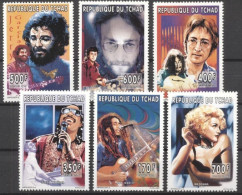Tchad 1996, Madonna, Lennon, Marley, Garcia, 6val - Zangers