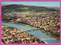 293461 / Austria - Linz An Der Donau , 265 M Aerial View Panorama Bridge, Stadtkern Und Urfahr PC USED 1978 - 4S Almsee - Linz