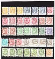 CAO156 FINNLAND 1979/89 LOT Freimarken STAATSWAPPEN I+II Ax-Cy ** Postfrisch  SIEHE ABBILDUNG - Nuevos