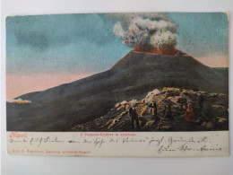 Napoli, Neapel, Il Vesuvio-Cratere In Eruzione, Eruption Des Vesuv, 1904 - Napoli (Napels)