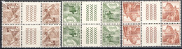 Schweiz Suisse 1948: ZDR Mit Steg / Se-tenant Avec Pont Zu S57-S59 Mi KZ14E-KZ16E ** Postfrisch MNH (Zumstein CHF 28.00) - Kopstaande