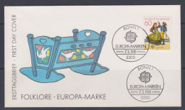 Allemagne RFA FDC 1981 929 Europa Folklore Danseurs Allemagne Du Nord Costumes - 1981-1990