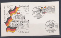 Allemagne RFA FDC 1982 962 Europa Rassemblement De Hambach Illustration Drapeaux - 1981-1990