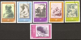 Bulgarie Bulgaria 1975 N° 2146 / 51 O Tableaux, Art, Vieillesse, Seins, Nudité, Millet, Renoir, Goya, Bechkov, Rembrandt - Usati