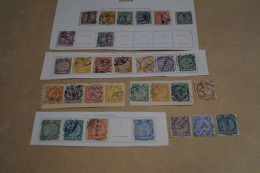 Chine,Chines,lot De 30 Timbres Oblitérés,1898 - 1910,certains Avec Surcharges, Pour Collection,collector - Gebraucht