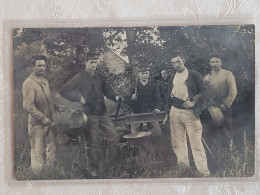 Carte Photo De Chaudronniers Pierrefaite Ou Alentours , Cachet Police De La Circulation Dans L'armée , Rare - Otros & Sin Clasificación