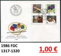 Schweiz 1986 - Suisse 1986 - Switzerland 1986 - Svizzera 1986 - Michel 1317-1320 Auf FDC - FDC