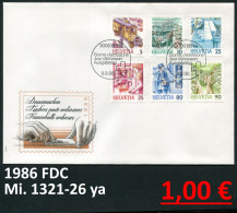 Schweiz 1986 - Suisse 1986 - Switzerland 1986 - Svizzera 1986 - Michel 1321-1326ya Auf FDC - FDC