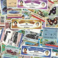 Collection De Timbres Tuvalu Oblitérés 100 Timbres Différents - Tuvalu