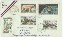 SCARCE! St.Pierre Miquelon AirmailCV 11may1965 With 5 Stamps Rate 98F DIRECTED TO CONGO Not France Or Canada !!!!!! - Lots & Serien