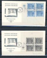 AX3a-5 Nations Unies Entier Postal N° 80 + 81   Saisir !!! - FDC