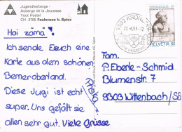 53668. Postal KRONBUHL (Suisse) 1993. Paracelsus Stamp. Vista De Faulensee B- Spiez - Storia Postale