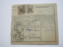 1931 , Paketkarte Mit Nachportomarken Polen    Mit Nachporto , Taxe - Briefe U. Dokumente